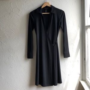 Long sleeve wrap dress